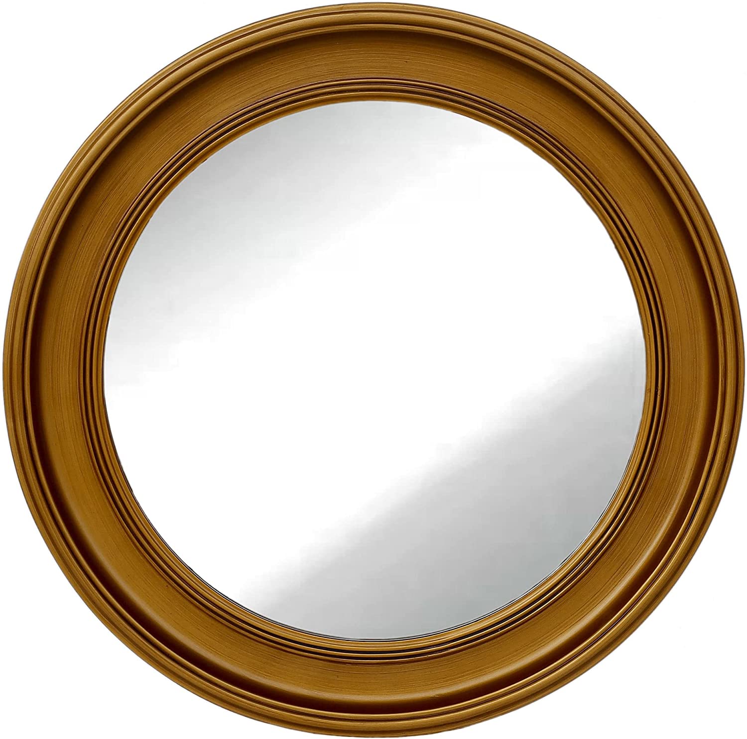 Wandspiegel »Schlicht« Ø60 cm gold im Landhaus-Stil rund Flurspiegel Wandspiegel »Schlicht« Ø60 cm gold im Landhaus-Stil rund Flurspiegel