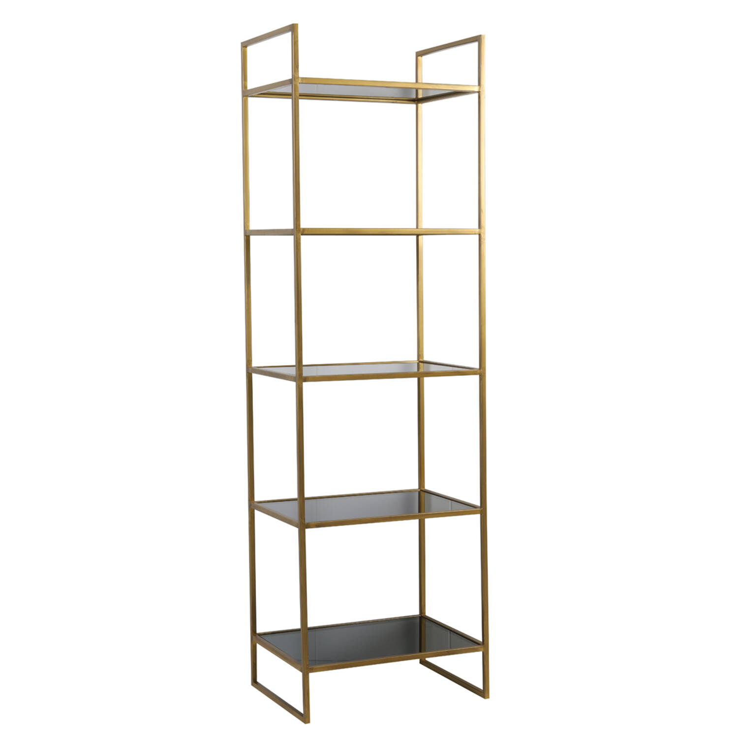 Standregal MARIKI von Light & Living 55x40x180 cm Schrank offen Rauchglas-Gold Standregal MARIKI von Light & Living 55x40x180 cm Schrank offen Rauchglas-Gold