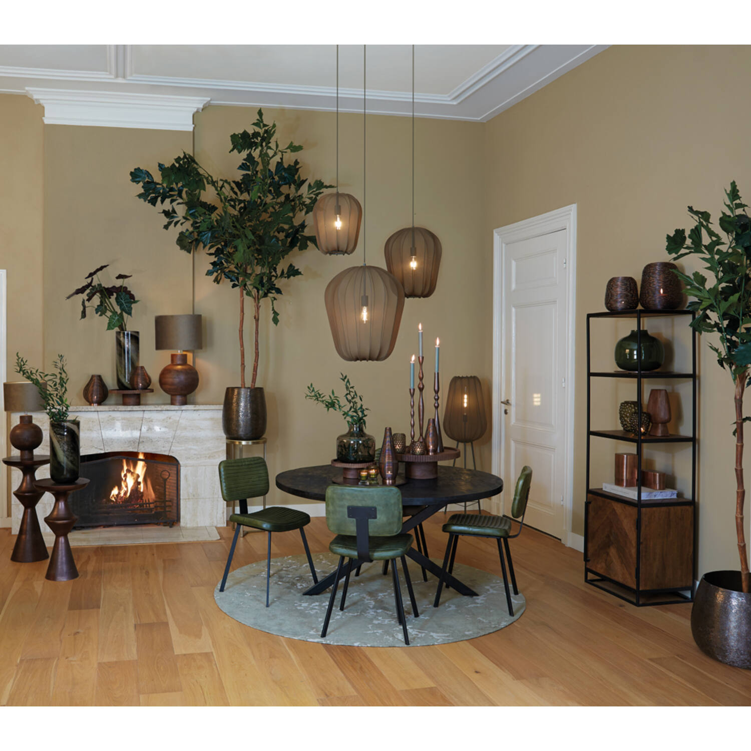 Windlicht ESIRA von Light & Living Kerzenhalter Bodenwindlicht Ø25x32 cm Antik Kupfer