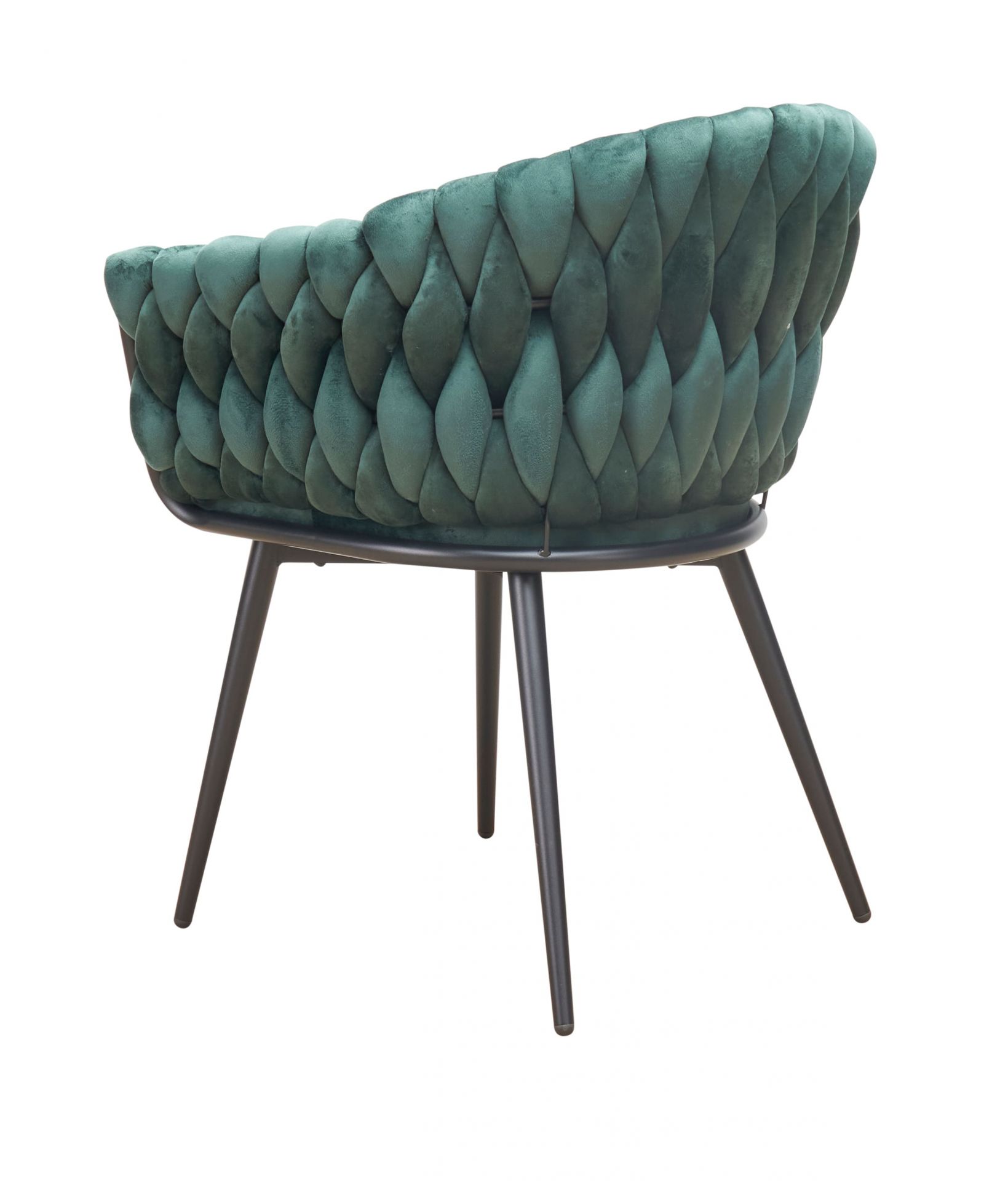 Esszimmerstuhl Georgia Flechtoptik Samt Grün Armlehnenstuhl Designerstuhl Esszimmerstuhl Georgia Flechtoptik Samt Grün Armlehnenstuhl Designerstuhl