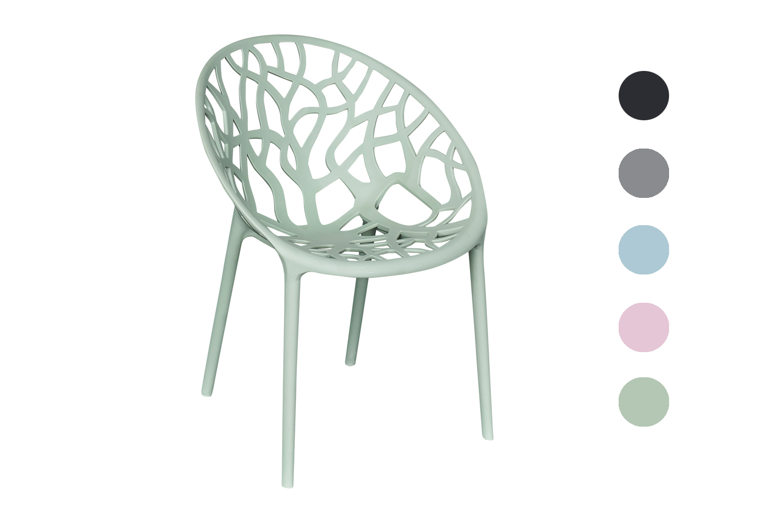 Stapelstuhl Bilby Gartenstuhl Bistrostuhl Kunststoffstuhl Grün