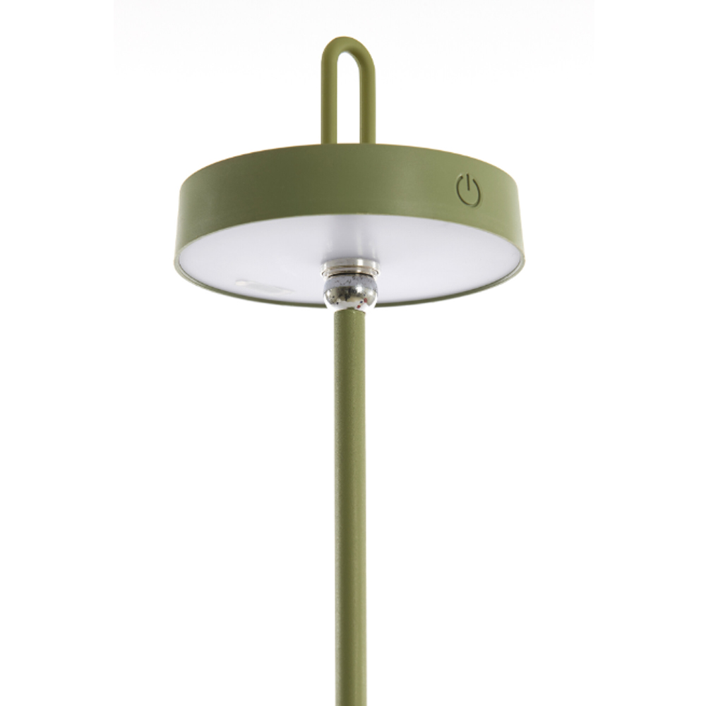 LED Tischleuchte AMPEHA von Light & Living Ø13x47 cm Lampe Olivgrün