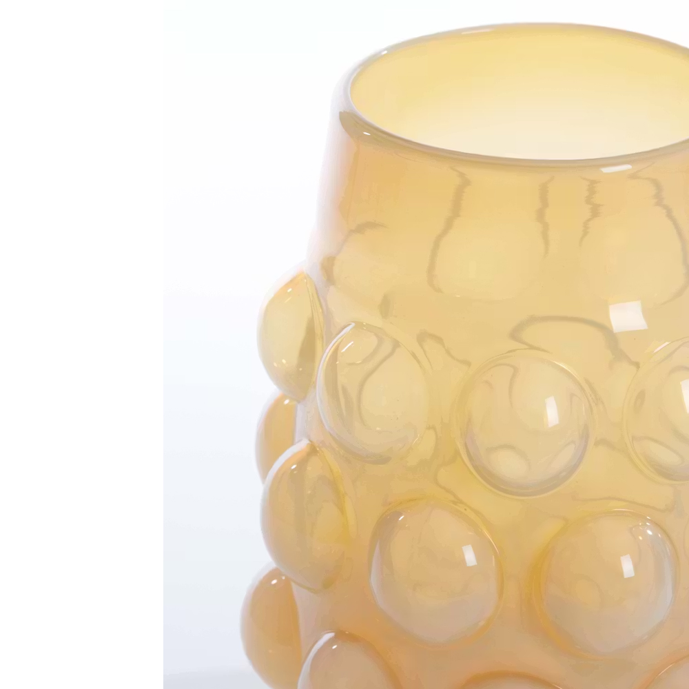 Dekovase Vase HAROA von Light & Living Blumenvase Ø24x30 cm Glas Hellgelb