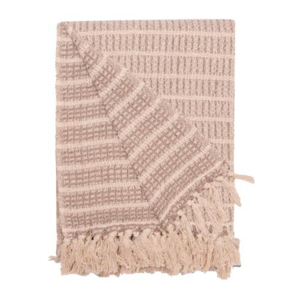 Decke Überwurf Linien 100% Baumwolle 130x180 cm Skandinavisch Natur Decke Überwurf Linien 100% Baumwolle 130x180 cm Skandinavisch Natur