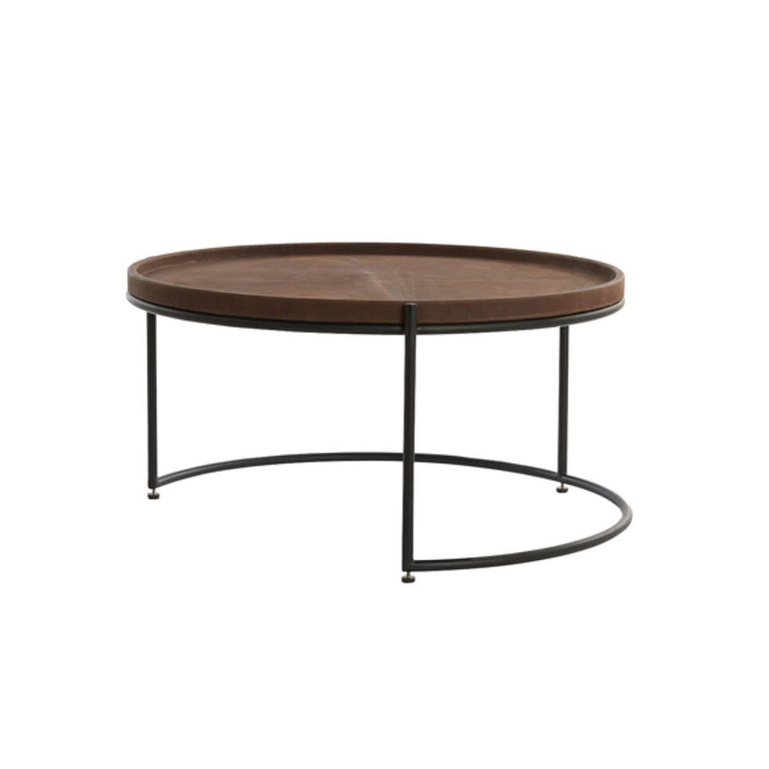 Couchtisch 2er Set JAIRO von Light & Living Wohnzimmertisch Leder braun+schwarz Couchtisch 2er Set JAIRO von Light & Living Wohnzimmertisch Leder braun+schwarz