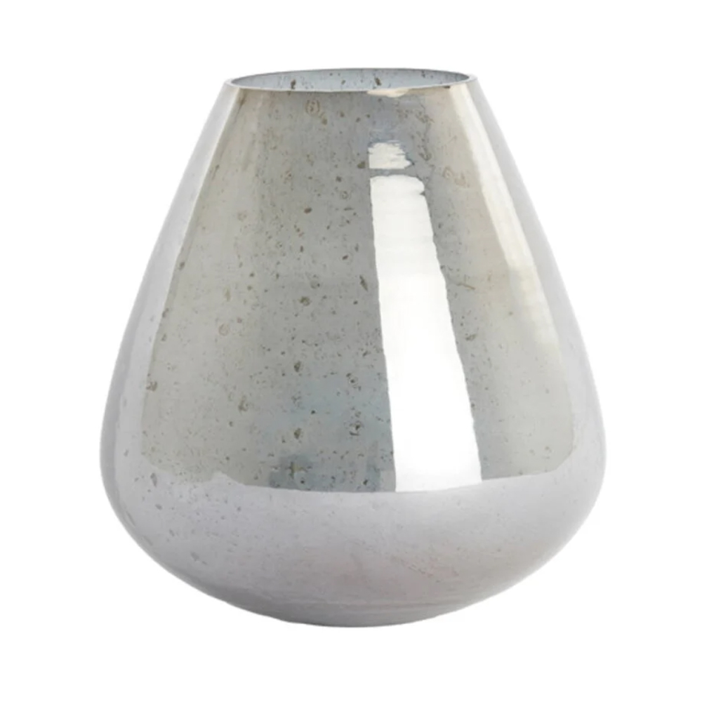 Dekovase Vase LATERZA von Light & Living Blumenvase Ø27x30 cm Glas Steinschlag