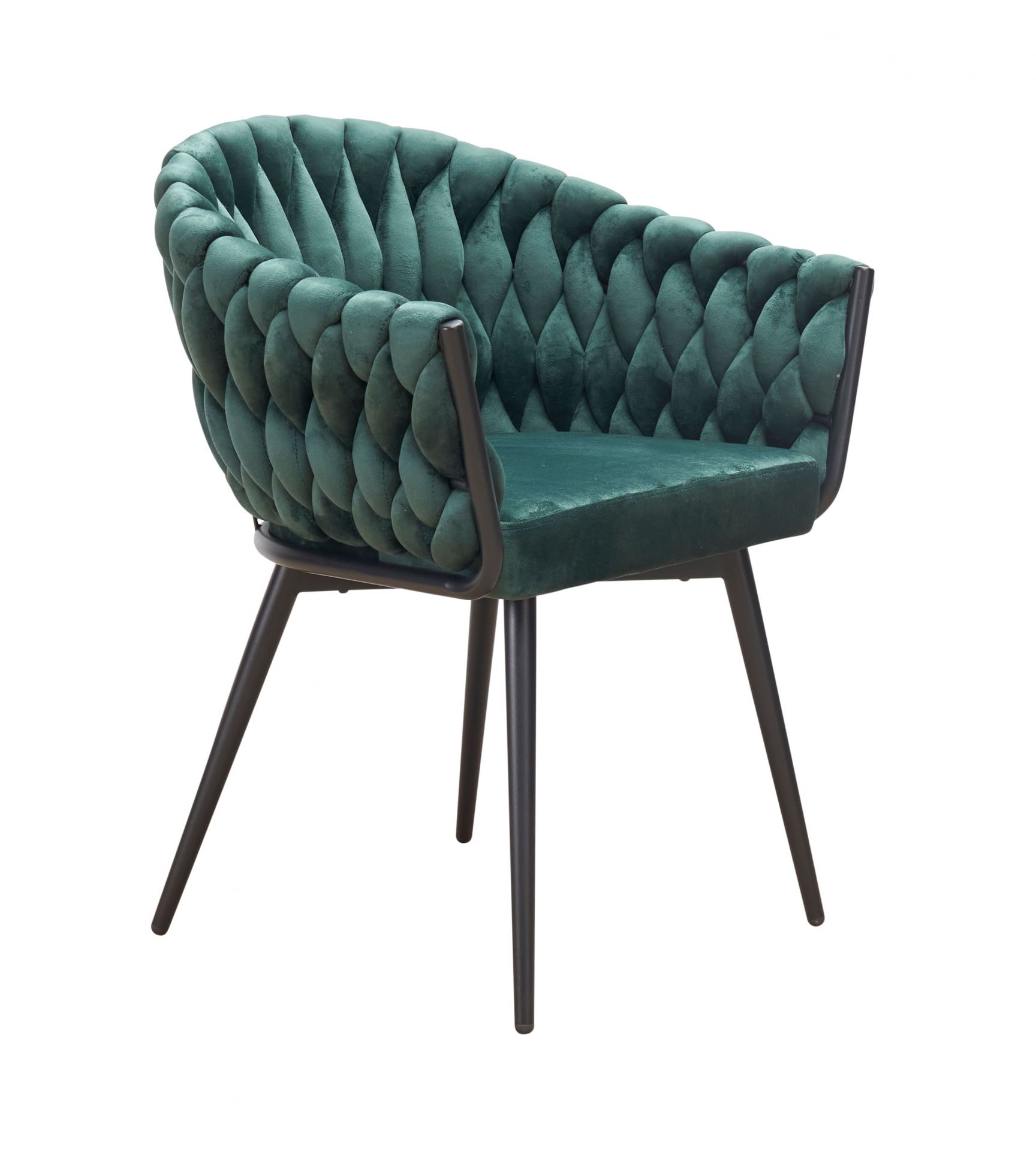 Esszimmerstuhl Georgia Flechtoptik Samt Grün Armlehnenstuhl Designerstuhl Esszimmerstuhl Georgia Flechtoptik Samt Grün Armlehnenstuhl Designerstuhl