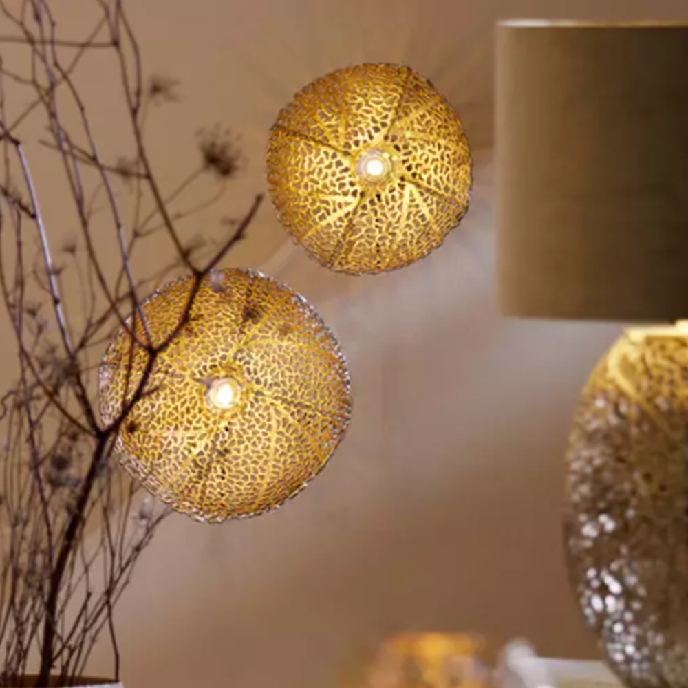 Wandleuchte SINULA von Light & Living Ø45x22 cm Lampe Metall Gold Wandleuchte SINULA von Light & Living Ø45x22 cm Lampe Metall Gold