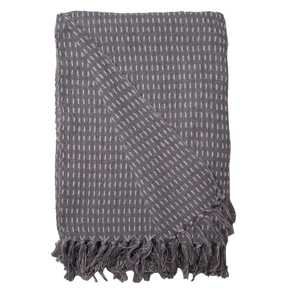 Decke Überwurf Straight 100% Baumwolle 130x180 cm Skandinavisch