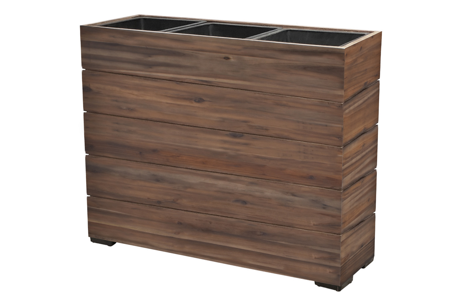 Pflanzgefäß Colorado 1 Pflanzkasten Blumenkasten Akazienholz 79x28x62 cm mit Einsatz Pflanzgefäß Colorado 1 Pflanzkasten Blumenkasten Akazienholz 79x28x62 cm mit Einsatz
