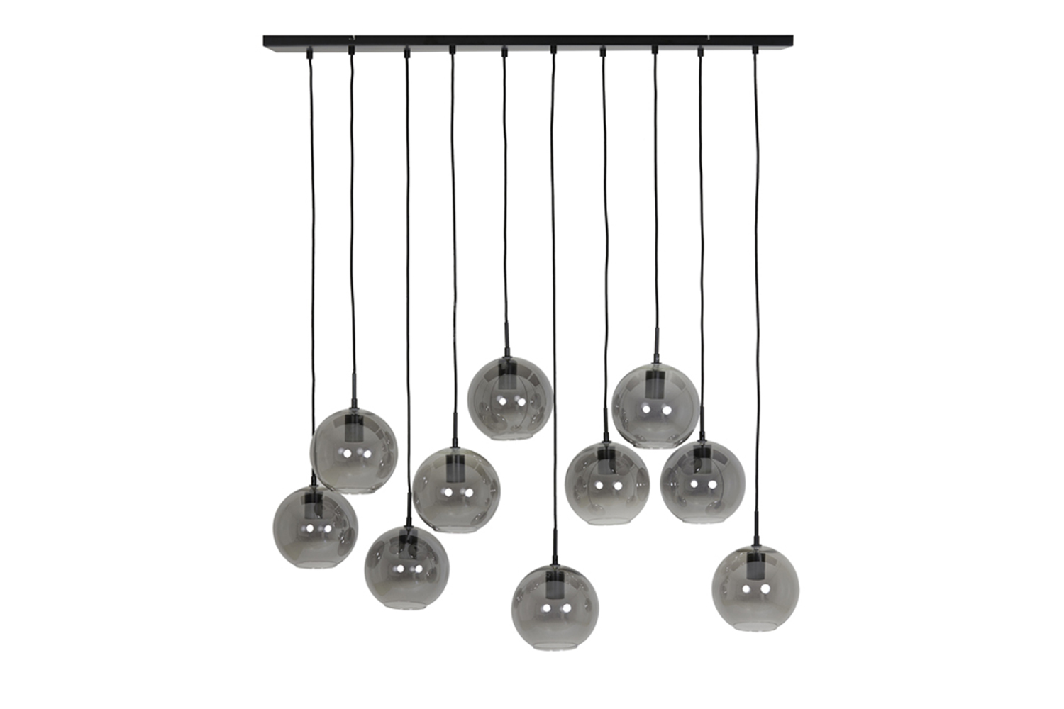 Deckenleuchte Hängeleuchte SUBAR von Light & Living 10 Lichtpunkte 124x35x120 cm Rauchglas
