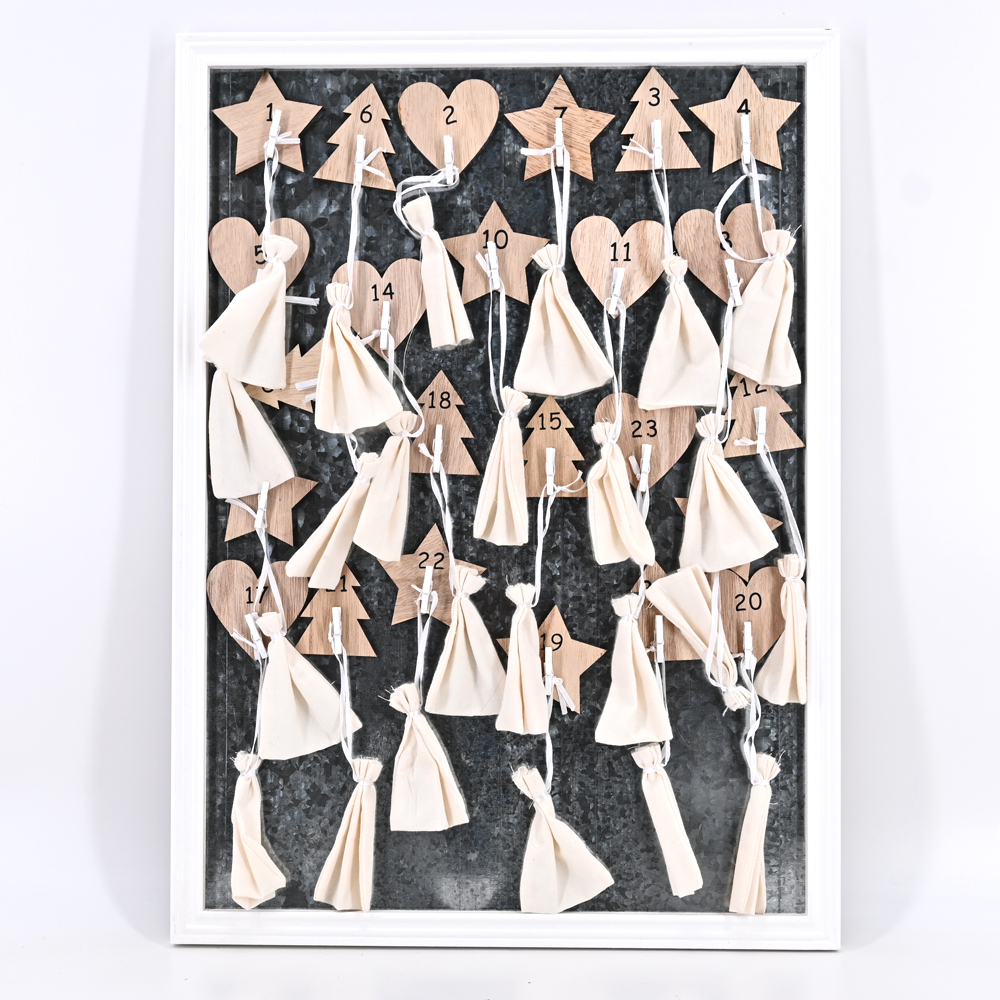 Weihnachten Advent Kalender Holz Magnet zum selbst befüllen Braun Weihnachten Advent Kalender Holz Magnet zum selbst befüllen Braun