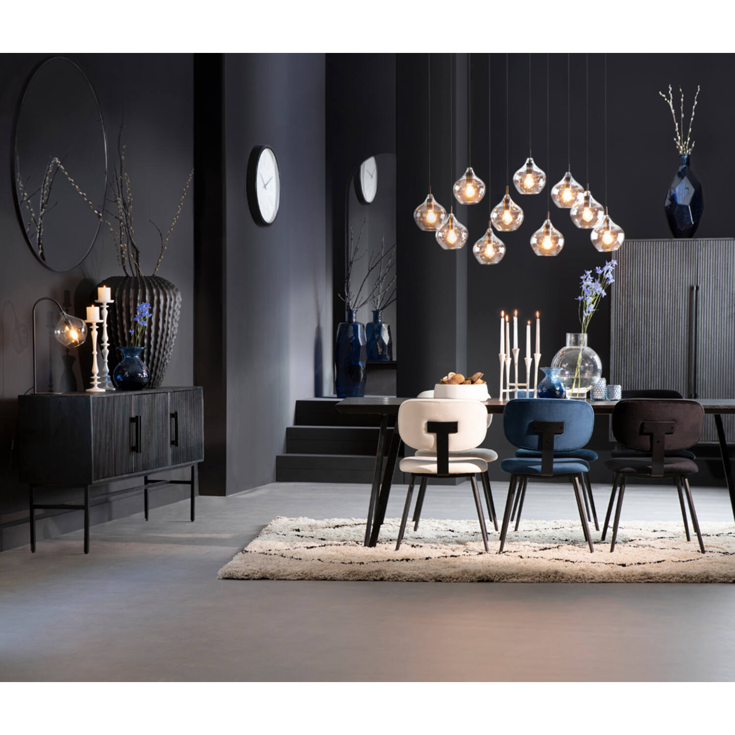 Deckenleuchte Hängeleuchte RAKEL von Light & Living Lampe 10 Lichtpunkte Schwarz