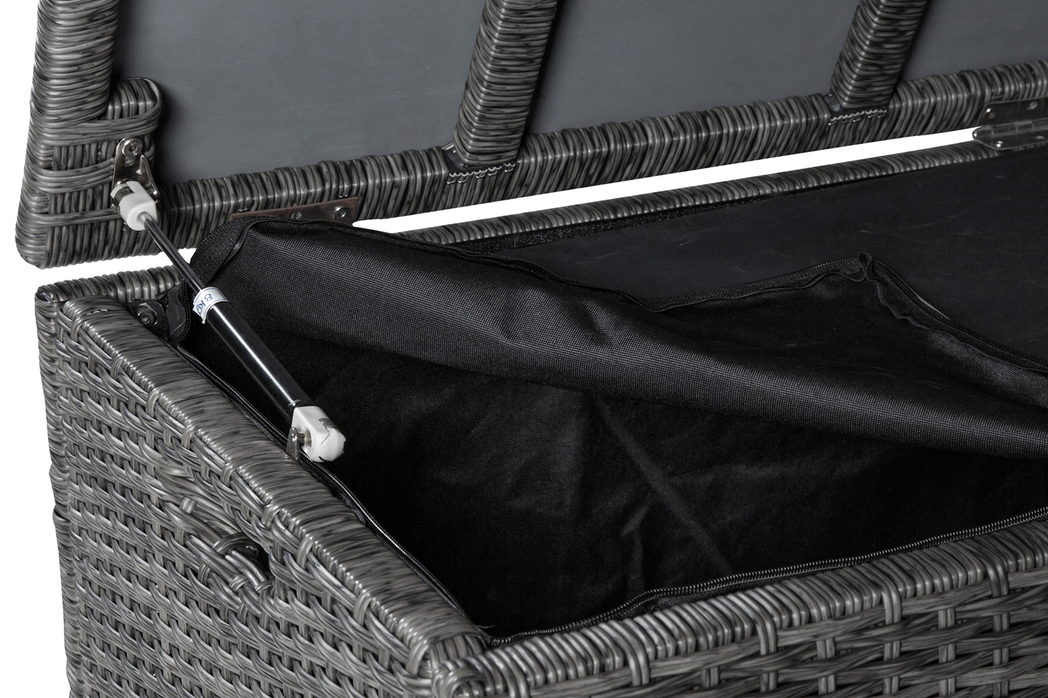 Aufbewahrungsbox Kansas Kissenbox Gartentruhe 152x68 cm Grau-Mix Aufbewahrungsbox Kansas Kissenbox Gartentruhe 152x68 cm Grau-Mix