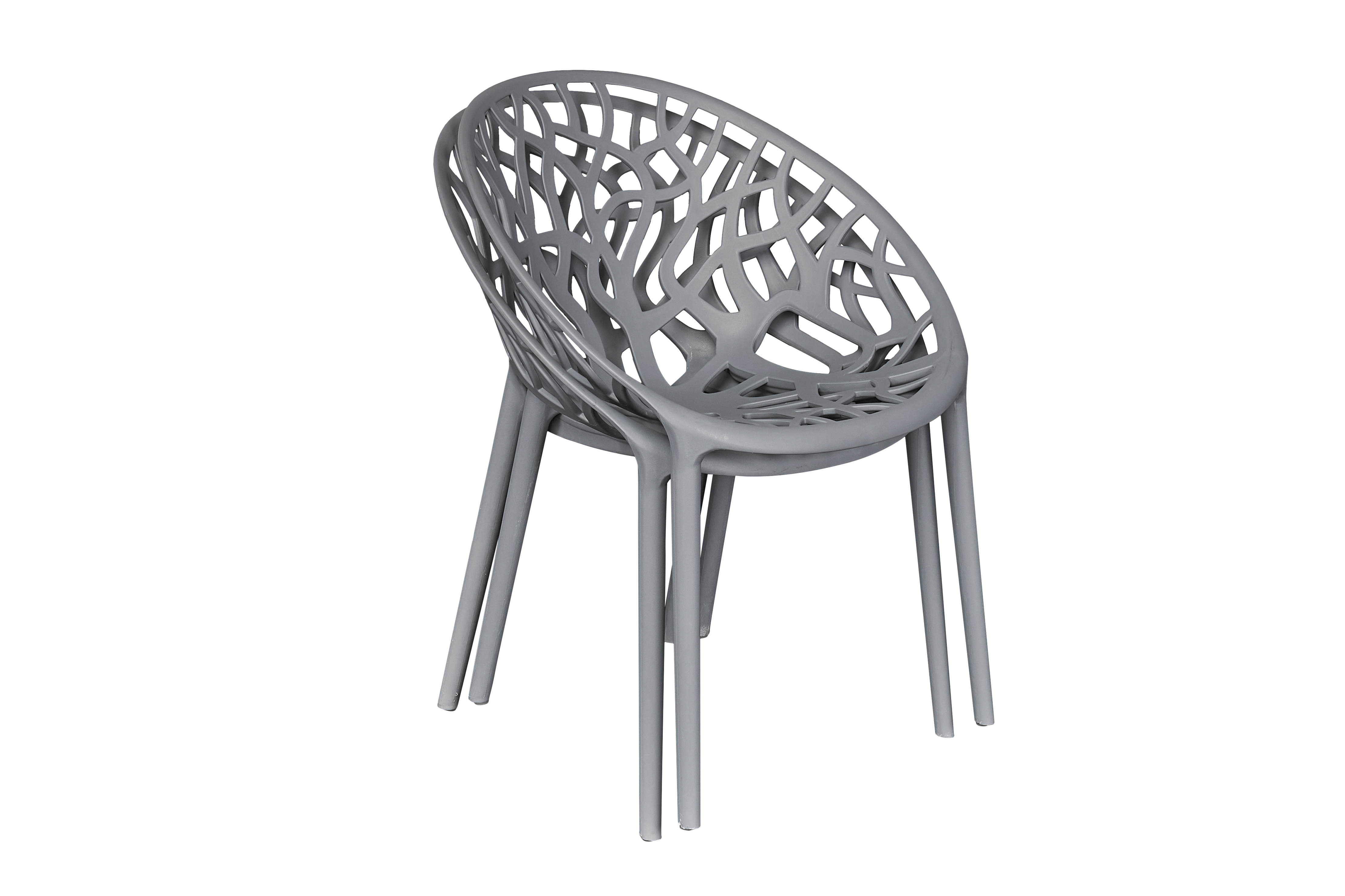 Stapelstuhl Bilby Gartenstuhl Bistrostuhl Kunststoffstuhl Anthrazit