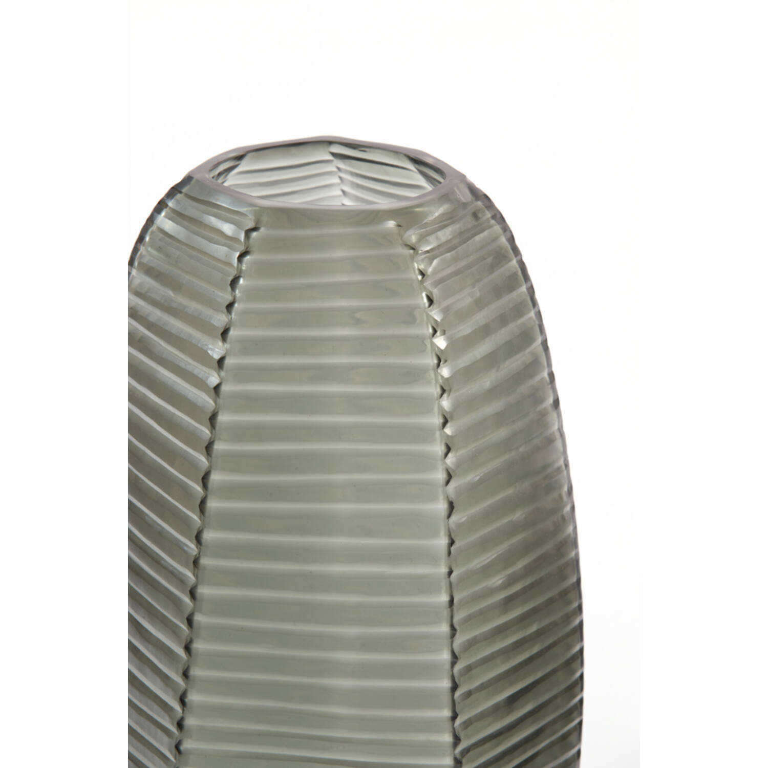 Dekovase Vase MAEVA von Light & Living Blumenvase Bodenvase Ø23x37,5 cm Rauchglas Grau