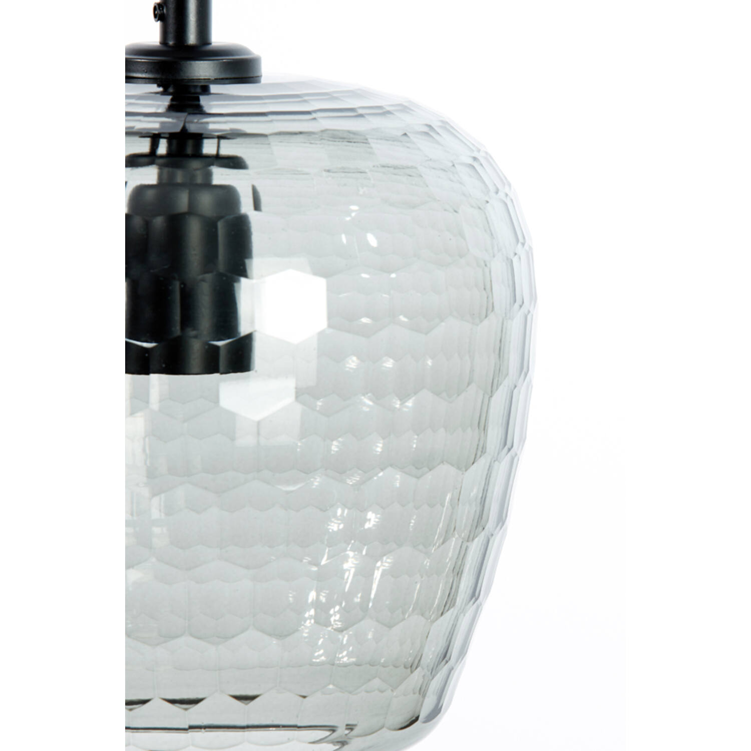 Deckenleuchte Hängeleuchte DANITA von Light & Living Lampe Ø20x26 cm Rauchglas-Schwarz