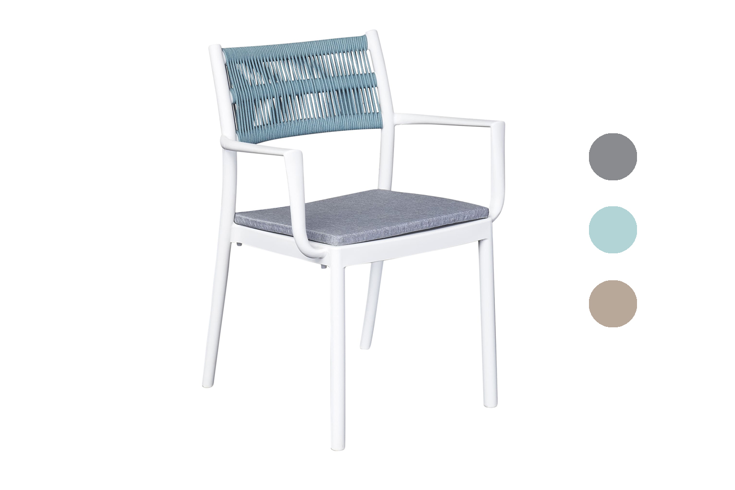 Stapelstuhl Lexx Gartenstuhl Bistrostuhl Kunststoffstuhl Rope Blau