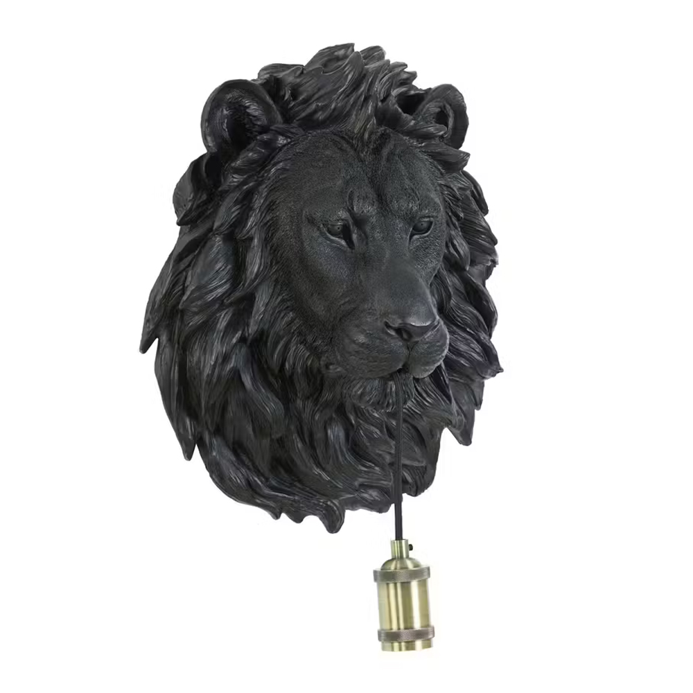 Wandleuchte LION von Light & Living 33,5x19x40,5 cm Lampe Matt Schwarz