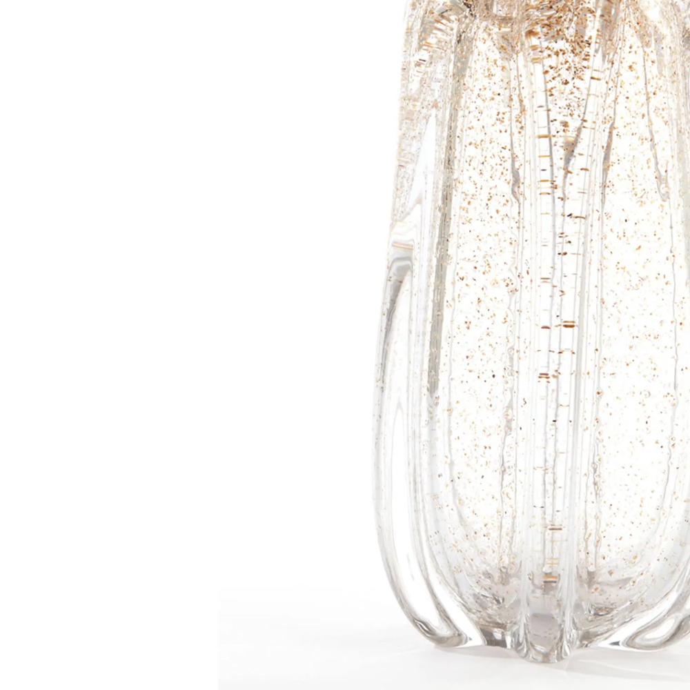 Dekovase Vase MURELA von Light & Living Blumenvase Ø21x30 cm Glas mit Glittersand