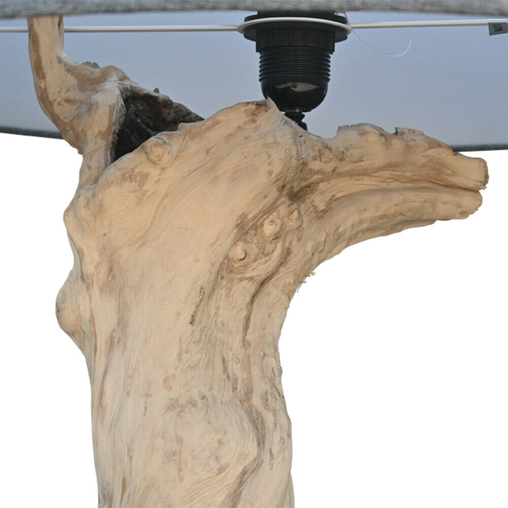 Wurzelholz Standlampe Treibholz Handarbeit Teak Holz mit Lampenschirm