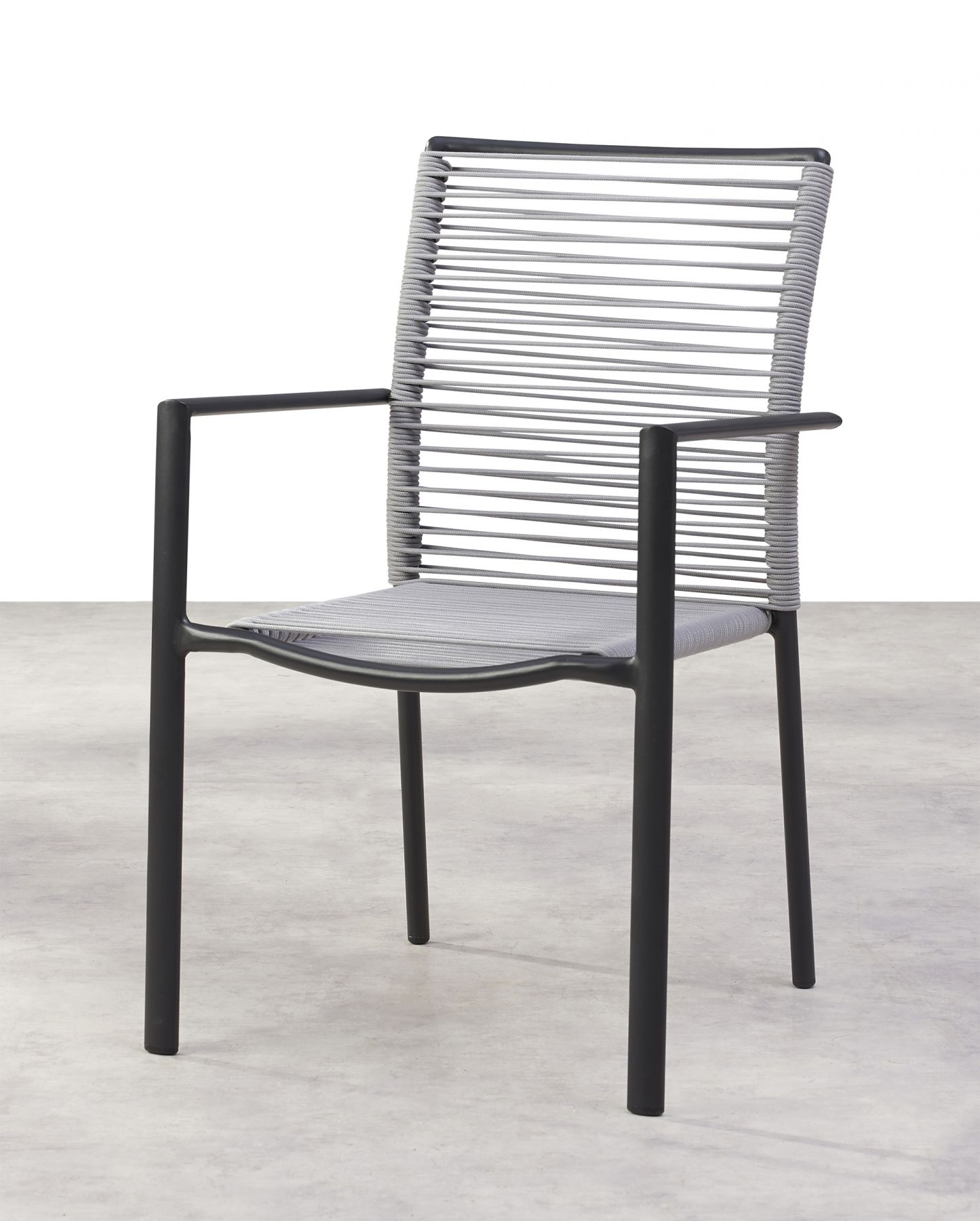 Dining-Sessel Stapelstuhl VINCENZA Armlehnstuhl Gartenstuhl Anthrazit/Grau Dining-Sessel Stapelstuhl VINCENZA Armlehnstuhl Gartenstuhl Anthrazit/Grau