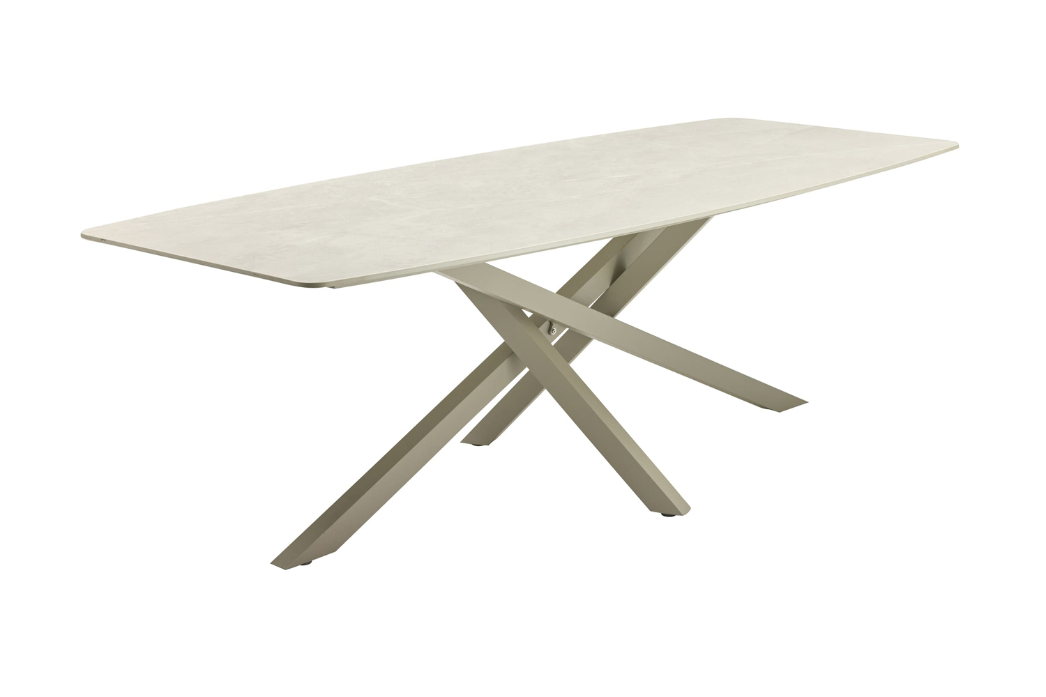 Gartentisch Concord Esstisch Terrassentisch 200x100x75cm sintered stone Taupe-Beige