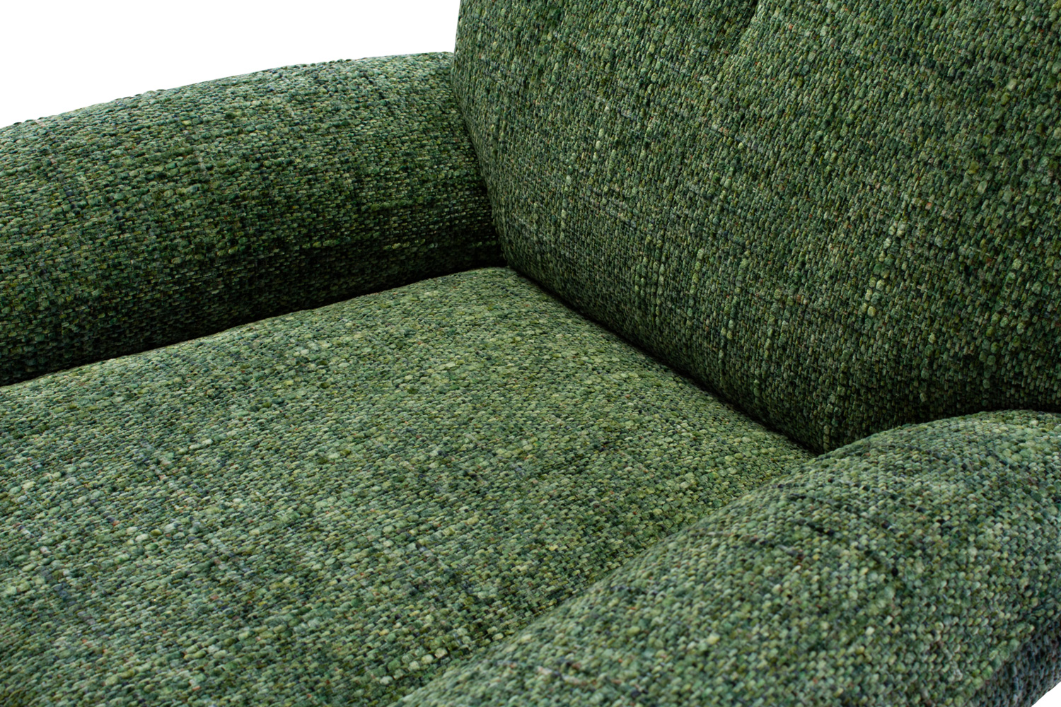 Drehsessel mit Hocker Genua Karosteppung Loungesessel Webstoff Grün