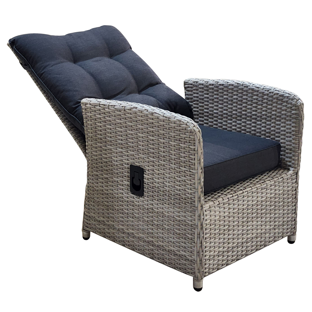 Lounge Set 4-tlg. Bilbao Garten Sitzgruppe mit Tisch Loungegarnitur Grau Lounge Set 4-tlg. Bilbao Garten Sitzgruppe mit Tisch Loungegarnitur Grau