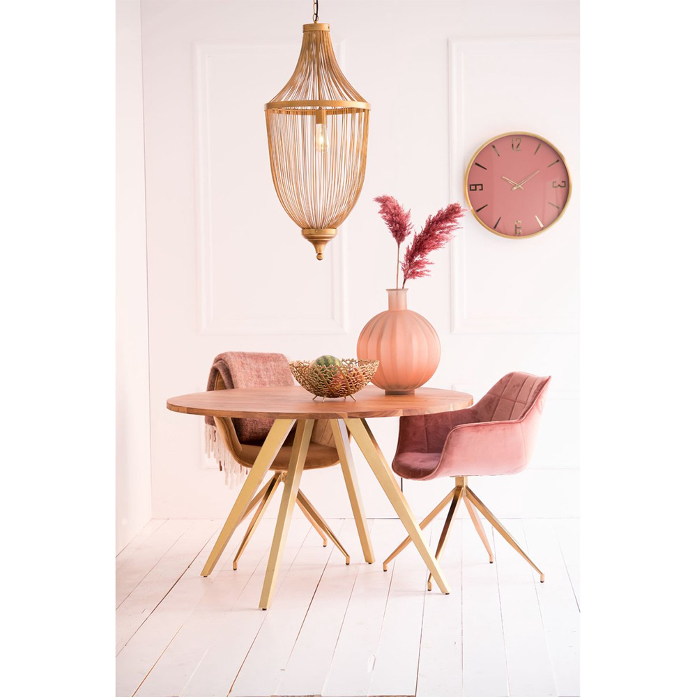 Wanduhr MINTURI Ø51 cm von Light & Living Uhr Altrosa-Gold