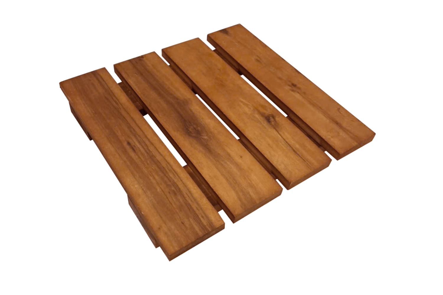 Pflanzenroller Blumenroller mit versteckten Rollen Akazienholz 30x30 cm