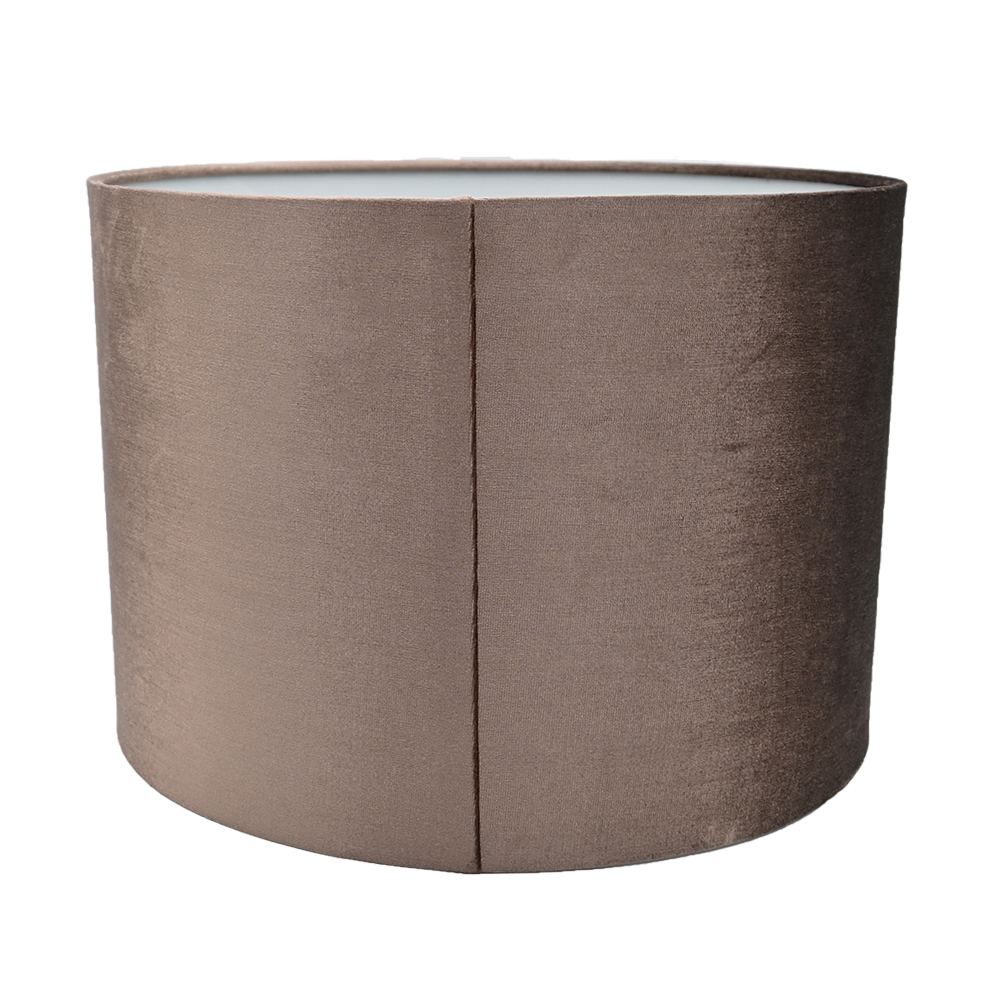 Lampenschirm Zylinder für Steh-und Hängeleuchten Samt Braun Lampenschirm Zylinder für Steh-und Hängeleuchten Samt Braun