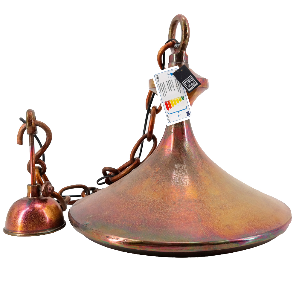 Deckenleuchte Hängeleuchte von PTMD Lampe Ø46x42 cm Kupferlook Aluminium