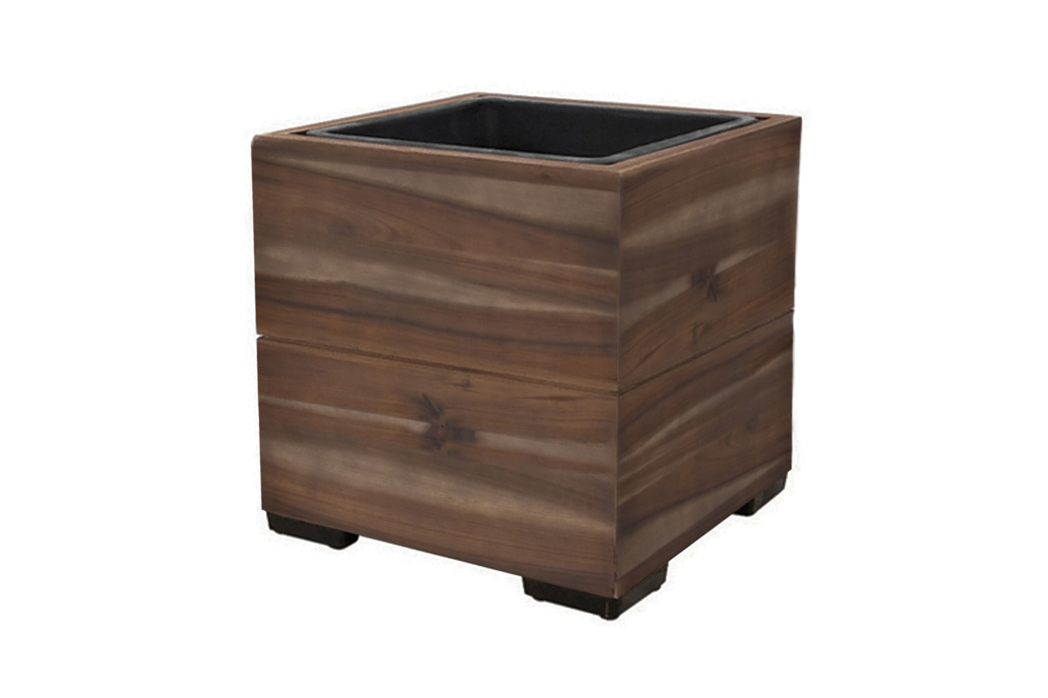 Pflanzgefäß Colorado 1 Pflanzkasten Blumenkasten Akazienholz 28x28 cm mit Einsatz Pflanzgefäß Colorado 1 Pflanzkasten Blumenkasten Akazienholz 28x28 cm mit Einsatz