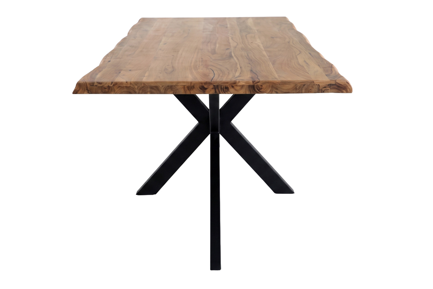 Esstisch Florenz 200x100 cm Massivholz Baumkante Spinnengestell Holztisch Akazienholz