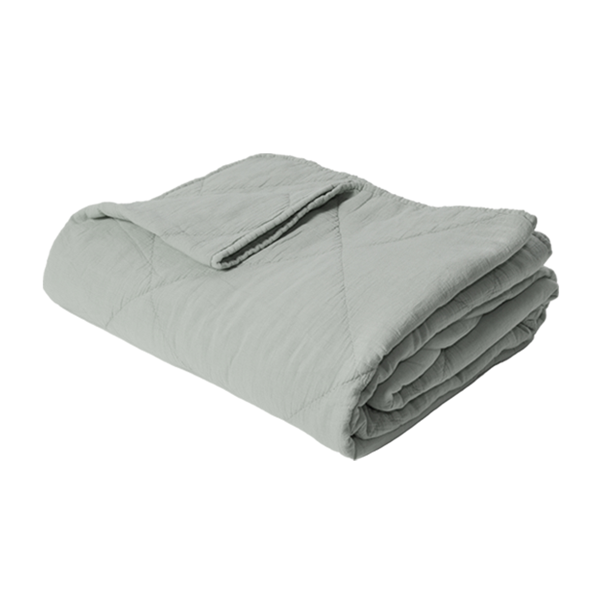 Decke Überwurf 100% Baumwolle 140 x 200 cm Skandinavisch Perlblau Decke Überwurf 100% Baumwolle 140 x 200 cm Skandinavisch