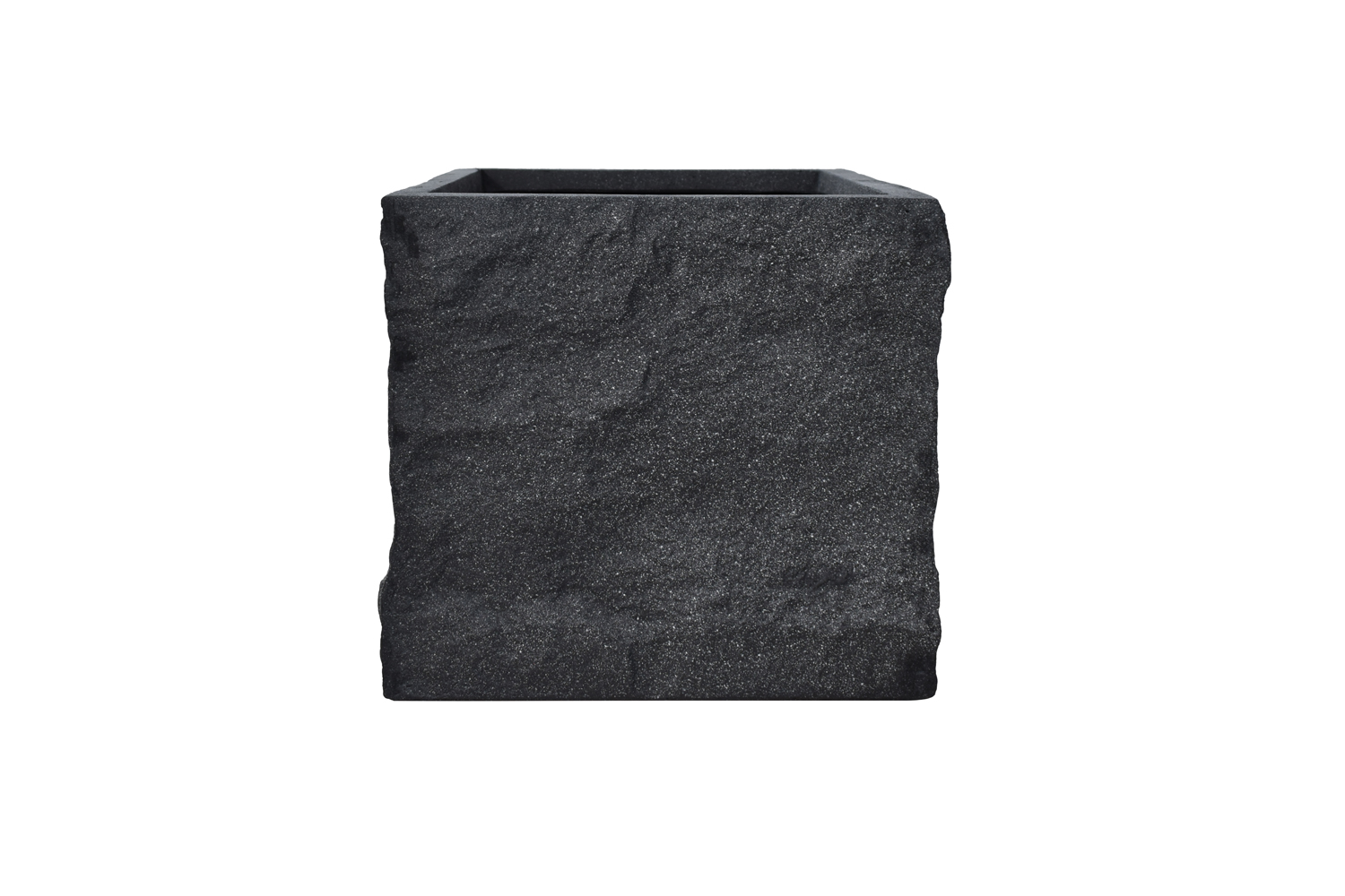 Pflanzgefäß The Rock Pflanzkasten Blumenkasten 29x28 cm Steinoptik Anthrazit