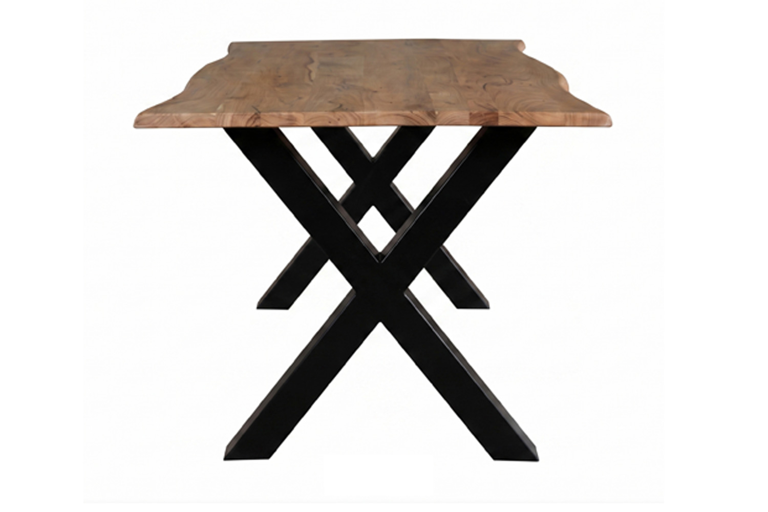 264053MW-esstisch-akazie-180x90-x-beine_4.jpg Esstisch Madrid 180x90 cm Massivholz Baumkante X-Beine Holztisch Akazienholz