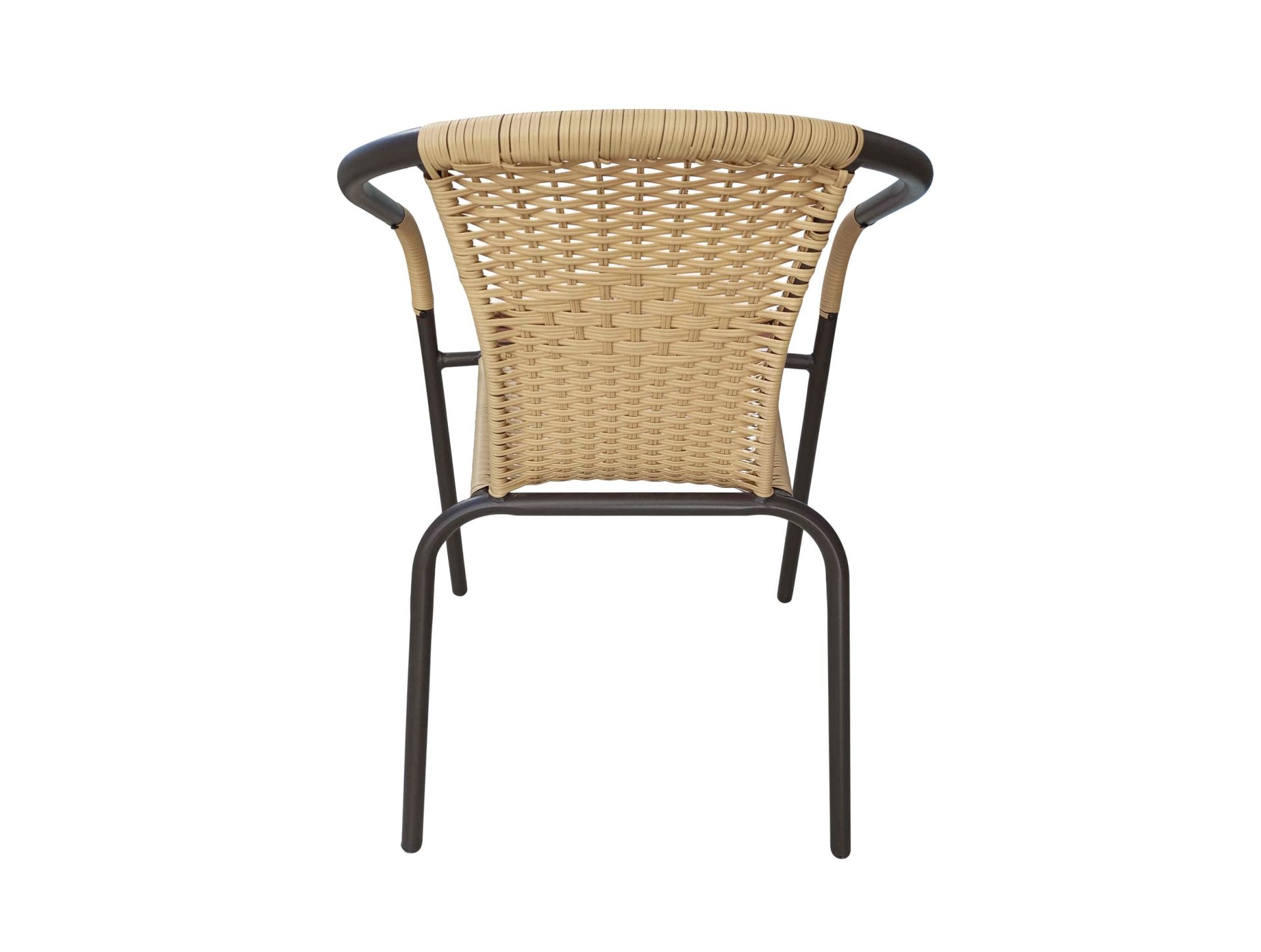 Stapelstuhl Ibiza Gartenstuhl Bistrostuhl Armlehnstuhl braun/beige