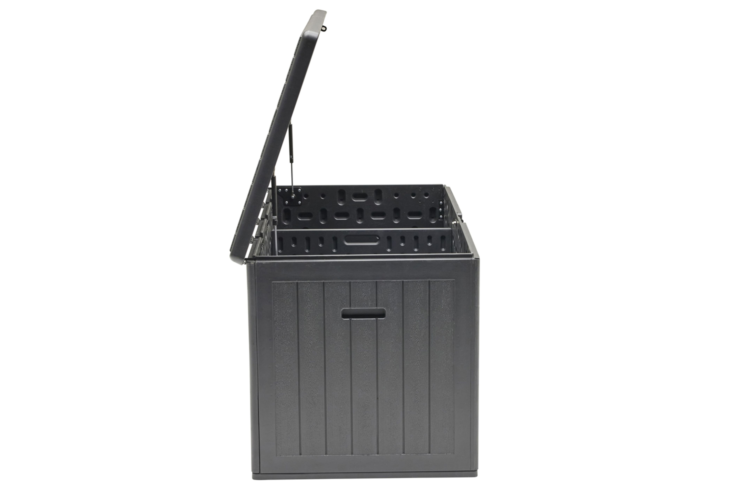 Aufbewahrungsbox Lilo Kissenbox Gartentruhe 140x70 cm Holzmaserung Schwarz Aufbewahrungsbox Lilo Kissenbox Gartentruhe 140x70 cm Holzmaserung Schwarz