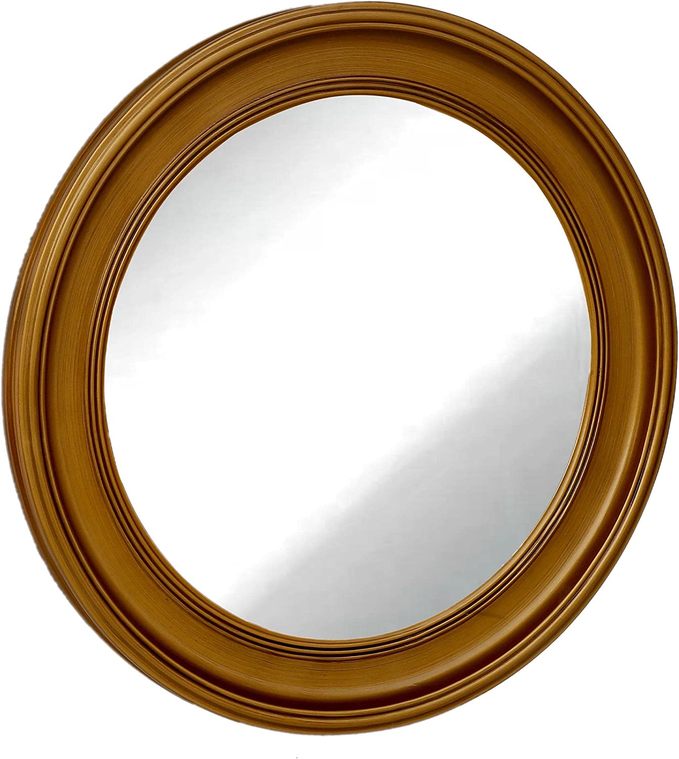 Wandspiegel »Schlicht« Ø60 cm gold im Landhaus-Stil rund Flurspiegel Wandspiegel »Schlicht« Ø60 cm gold im Landhaus-Stil rund Flurspiegel