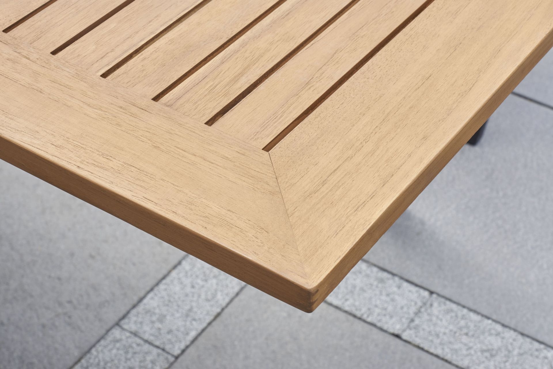 Gartentisch New Jersey Esstisch Terassentisch anthrazit/Teak 160 x 90 cm