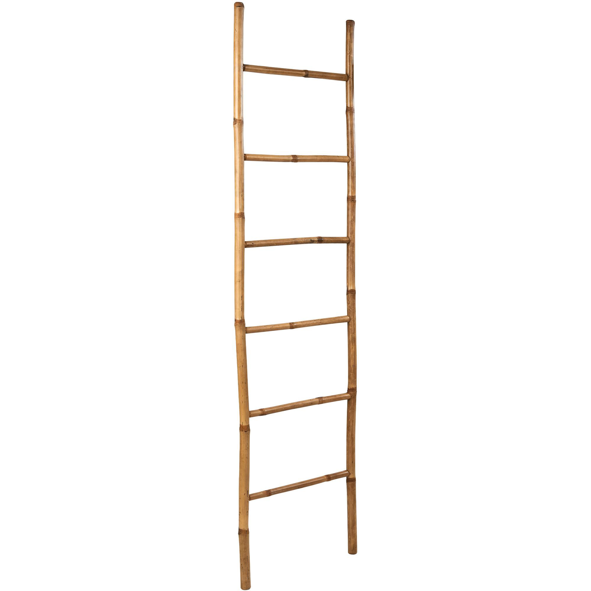 Leiter-Regal Bambus 6 Sprossen Handtuchleiter Dekoleiter 190cm