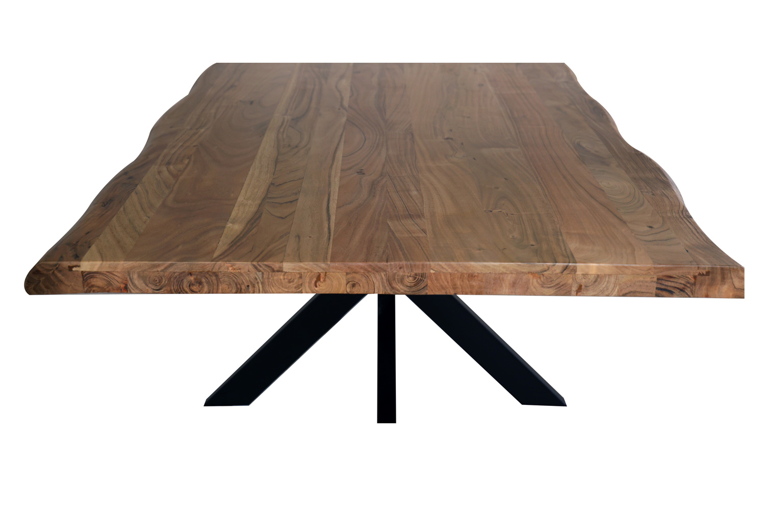 264056MW-esstisch-florenz-akazie-180x90-spinnengestell_4.jpg Esstisch Florenz 180x90 cm Massivholz Baumkante Spinnengestell Holztisch Akazienholz