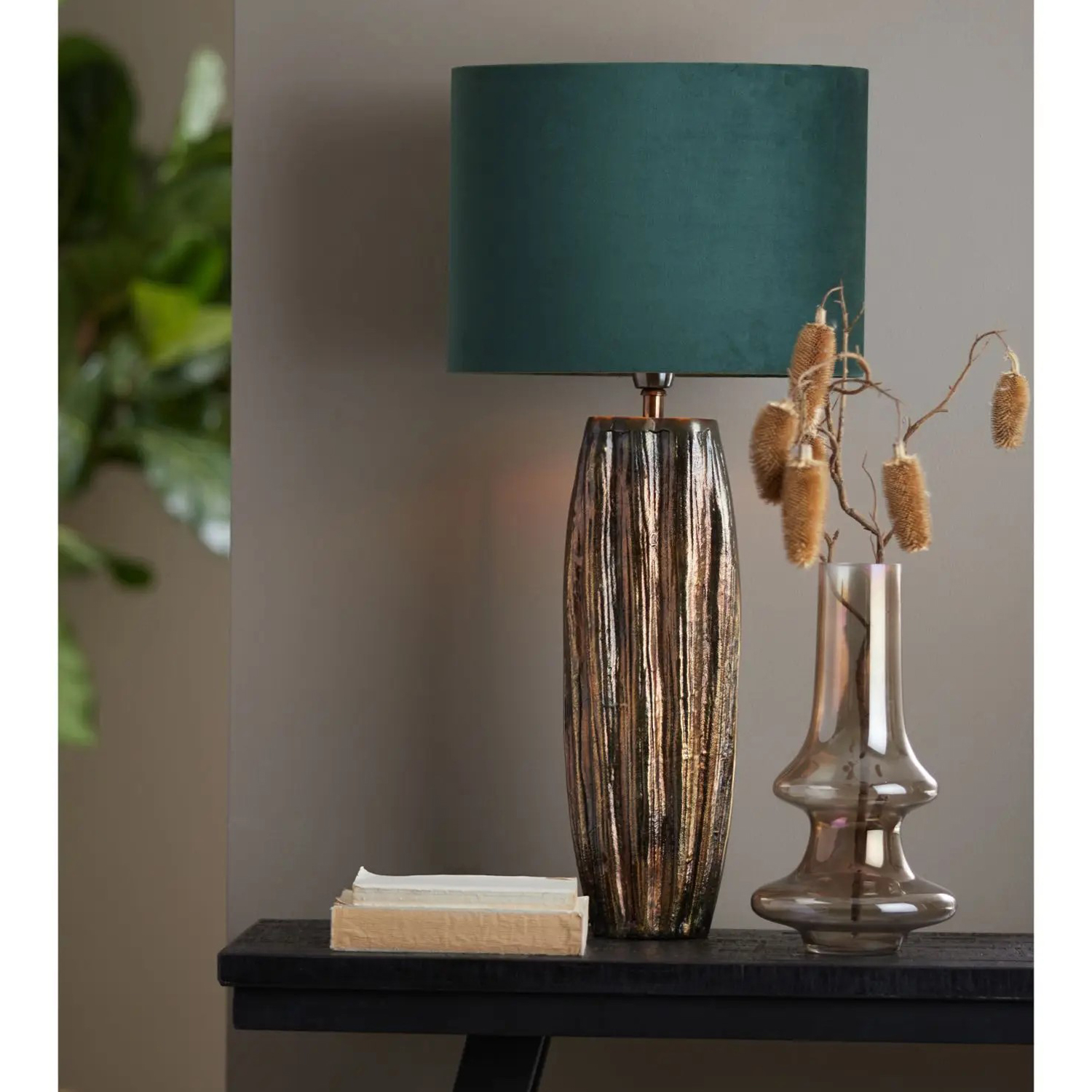 Lampenschirm Zylinder VELOURS von Light & Living Samt Grün 38x17,5x28 cm Oval Lampenschirm Zylinder VELOURS von Light & Living Samt Grün 38x17,5x28 cm Oval