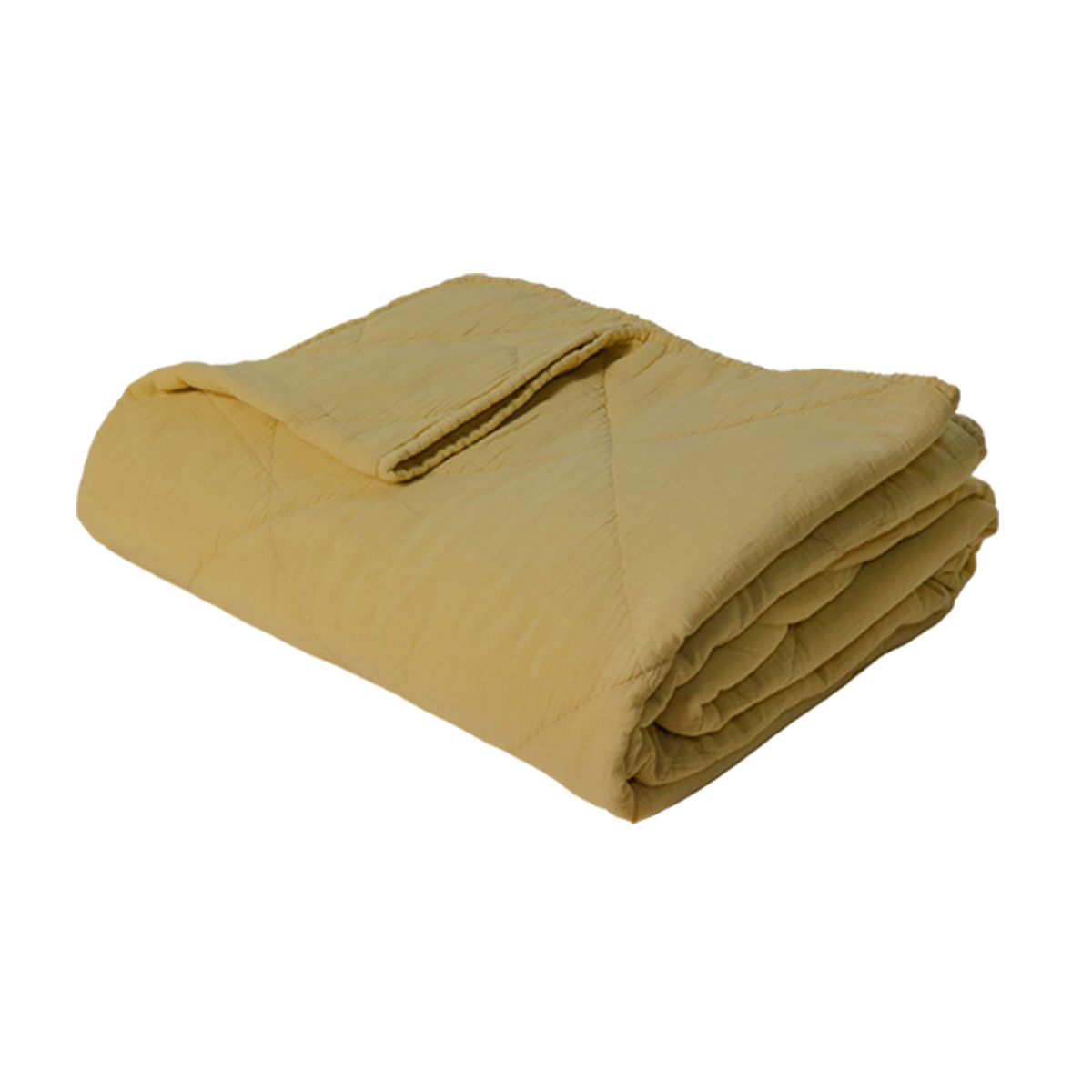 Decke Überwurf 100% Baumwolle 140 x 200 cm Skandinavisch Dunkelgelb Decke Überwurf 100% Baumwolle 140 x 200 cm Skandinavisch