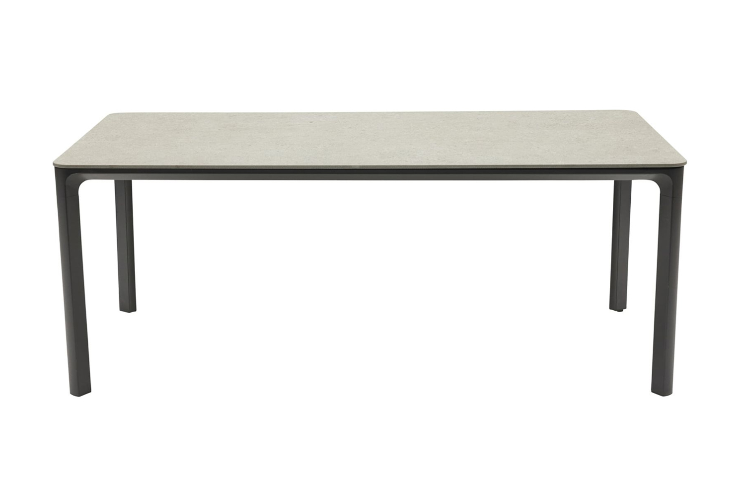 Gartentisch Pierre Esstisch Terrassentisch 160x90x75cm Aluminium/Sintered Stone Steingrau