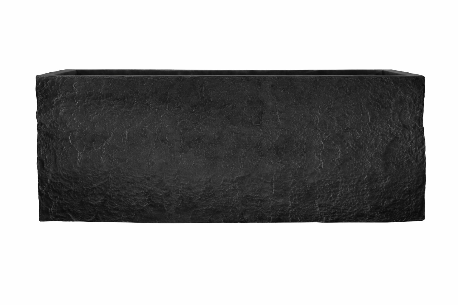 Pflanzgefäß The Rock Pflanzkasten Blumenkasten 20x64x20 cm Steinoptik Anthrazit Pflanzgefäß The Rock Pflanzkasten Blumenkasten 20x64x20 cm Steinoptik Anthrazit