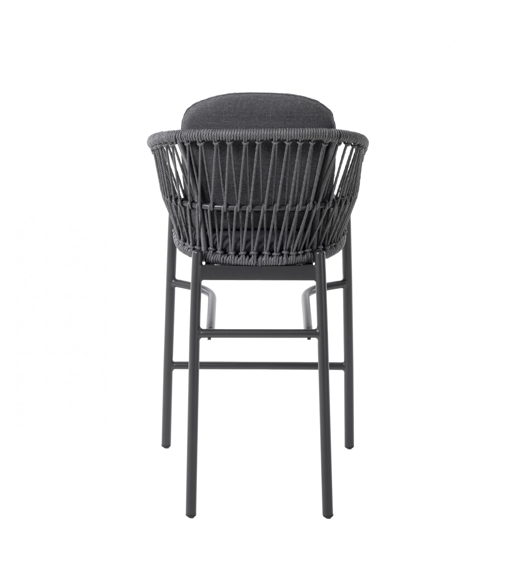 Barstuhl Balu Gartenstuhl mit Sitz-und Rückenkissen anthrazit Aluminium/Rope Barstuhl Balu Gartenstuhl mit Sitz-und Rückenkissen anthrazit Aluminium/Rope