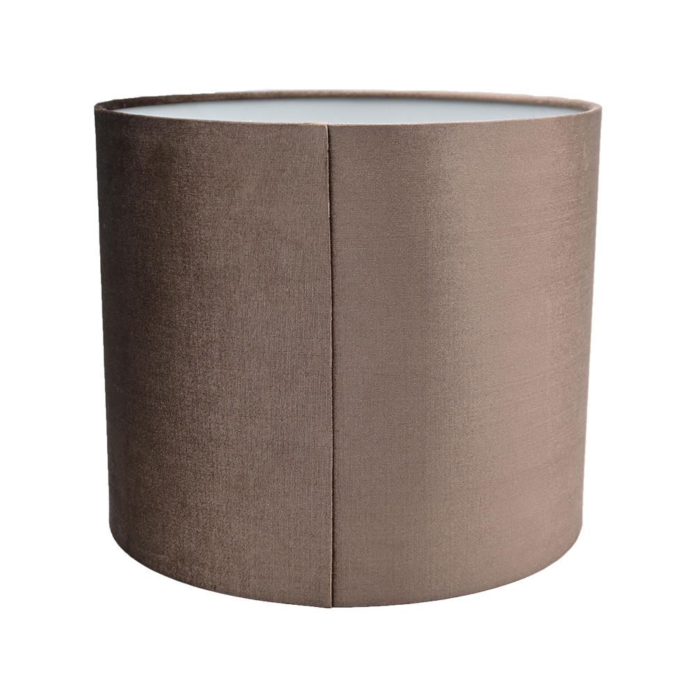 Lampenschirm Zylinder für Steh-und Hängeleuchten Samt Braun Lampenschirm Zylinder für Steh-und Hängeleuchten Samt Braun